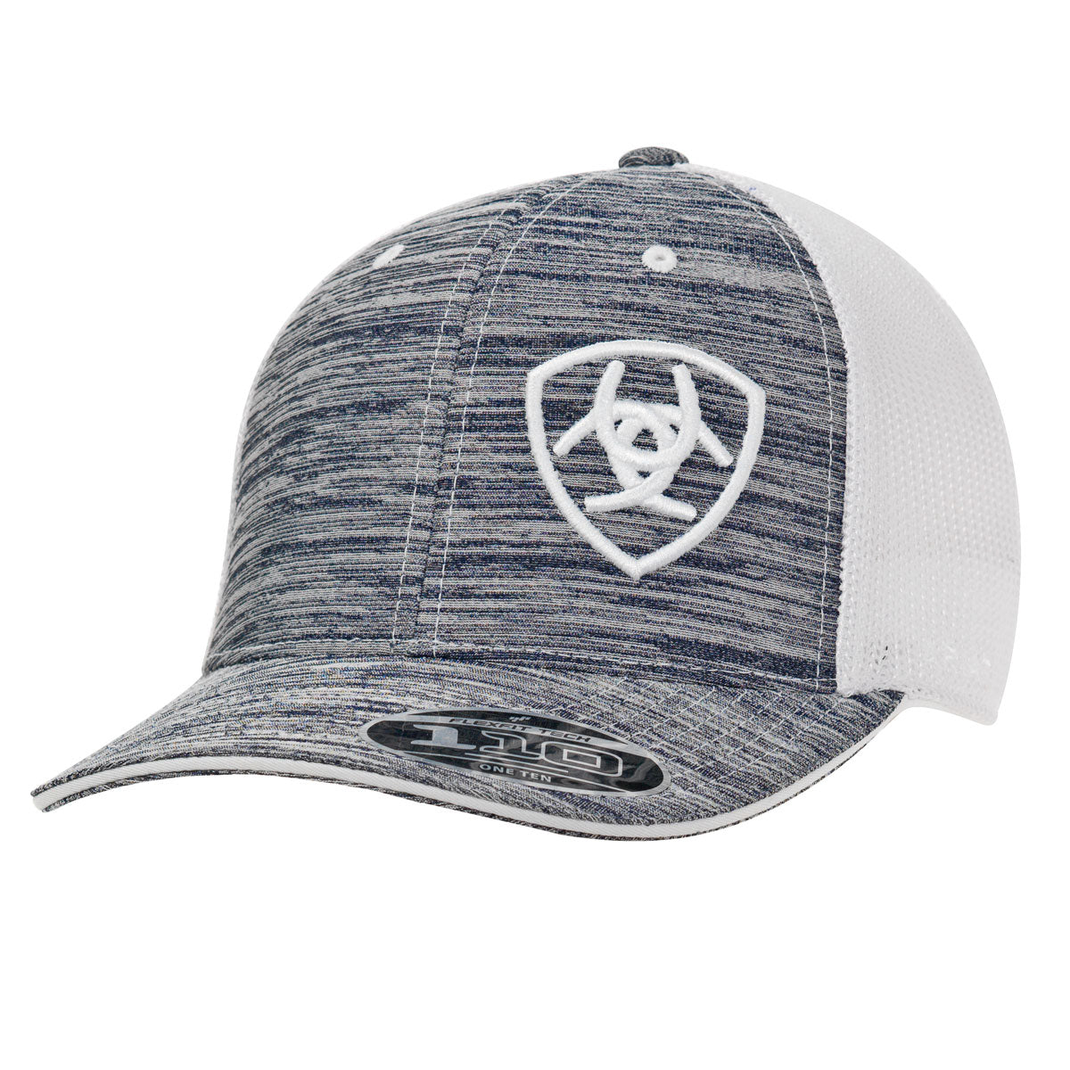 Ariat Flexfit 110 Grey Heather Front White Back