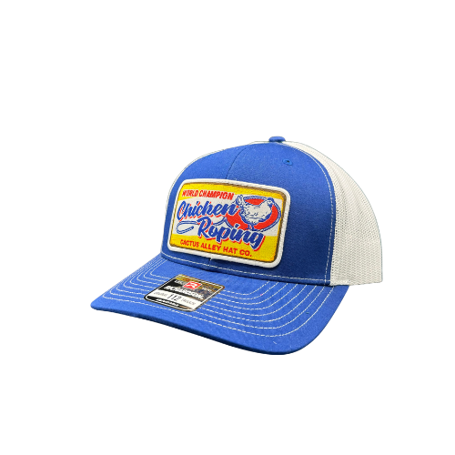 Chicken Roping Blue and White